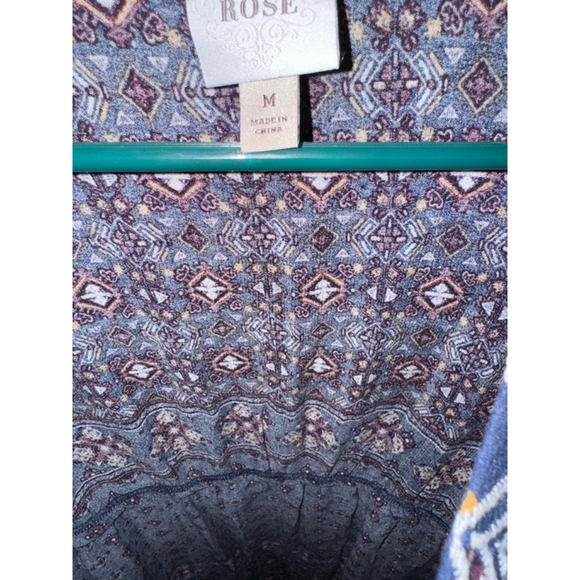 Women's Knox Rose Navy White Patterned Long Sleeve Tunic Dress M​ - Picture 5 of 8